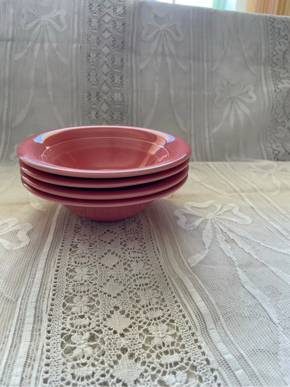 Set of 4 Fiestaware Persimmon Small Classic Bowls 15oz 5 5/8